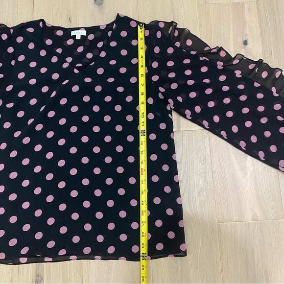 Laura | Black Polka Dot Ruffle Sleeve Long Sleeve Blouse 🖤 - Picture 13 of 14
